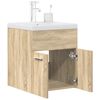 vidaXL Mueble de ba&ntilde;o con lavabo incorporado y grifo roble Sonoma