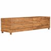 vidaXL Arriate elevado madera de teca reciclada y acero 150x40x38 cm