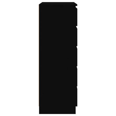 vidaXL Cajonera de madera contrachapada negro 60x36x103 cm