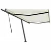 vidaXL Toldo de pie retr&aacute;ctil manual color crema 500x300 cm