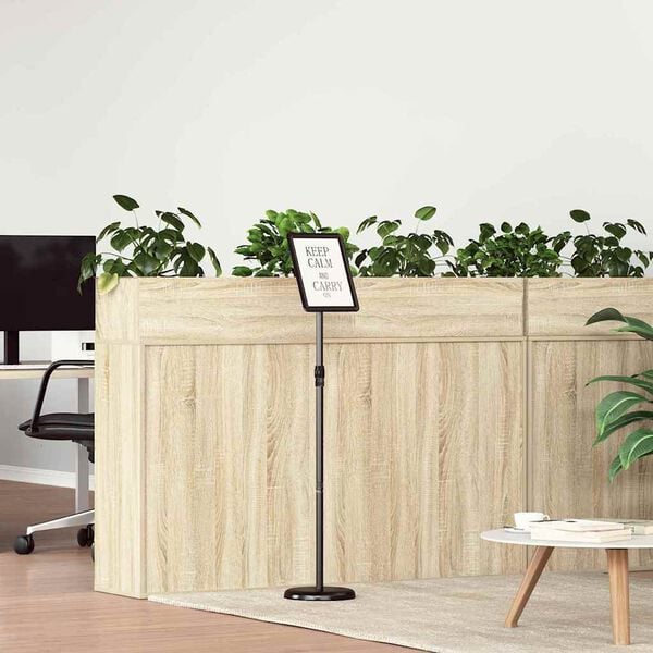 vidaXL Pantallas de Feria Negro 25 x 25 x 125 cm Aluminio