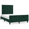 vidaXL Estructura cama sin colch&oacute;n terciopelo verde oscuro 120x190cm