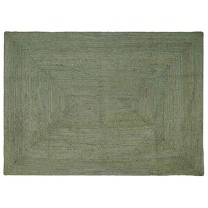 vidaXL Alfombra de &aacute;rea Verde oliva 160 x 230 cm yute