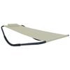 vidaXL Tumbona de acero color crema 200x90 cm