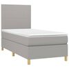 vidaXL Cama box spring con colch&oacute;n tela gris claro 90x190 cm