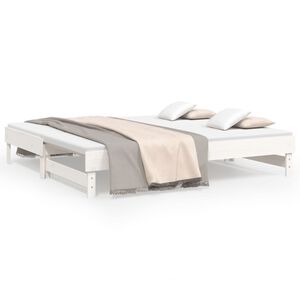 vidaXL Sof&aacute; cama extra&iacute;ble sin colch&oacute;n blanco 2x(90x190) cm