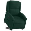 vidaXL Sill&oacute;n el&eacute;ctrico reclinable elevable de terciopelo verde oscuro