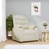 vidaXL Sill&oacute;n reclinable el&eacute;ctrico de cuero sint&eacute;tico crema