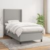vidaXL Cama box spring con colch&oacute;n tela gris claro 90x190 cm