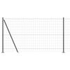 vidaXL Valla con Poste Gris 1,2 x 10 m Acero y PVC