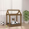 vidaXL Cama para perros madera maciza pino marrón miel 61x50x70 cm