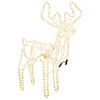 vidaXL Figuras renos Navidad con cabezas m&oacute;viles blanco c&aacute;lido 76x42x87 cm