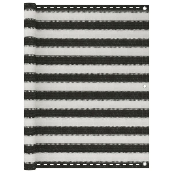 vidaXL Toldo para balcón HDPE 120x300 cm gris antracita y blanco