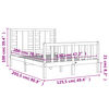 vidaXL Estructura de cama sin colch&oacute;n madera de pino maciza 120x200 cm