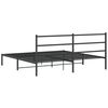 vidaXL Estructura cama sin colch&oacute;n con cabecero metal negro 200x200 cm