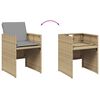 vidaXL Set comedor de jard&iacute;n 17 pzas con cojines rat&aacute;n sint&eacute;tico beige