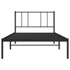 vidaXL Estructura cama sin colchón con cabecero metal negro 107x203 cm