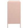 vidaXL Aparador de acero laminado en fr&iacute;o rosa 68x39x73,5 cm