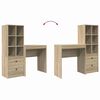 vidaXL Escritorio con caj&oacute;n 2 pcs Roble Sonoma