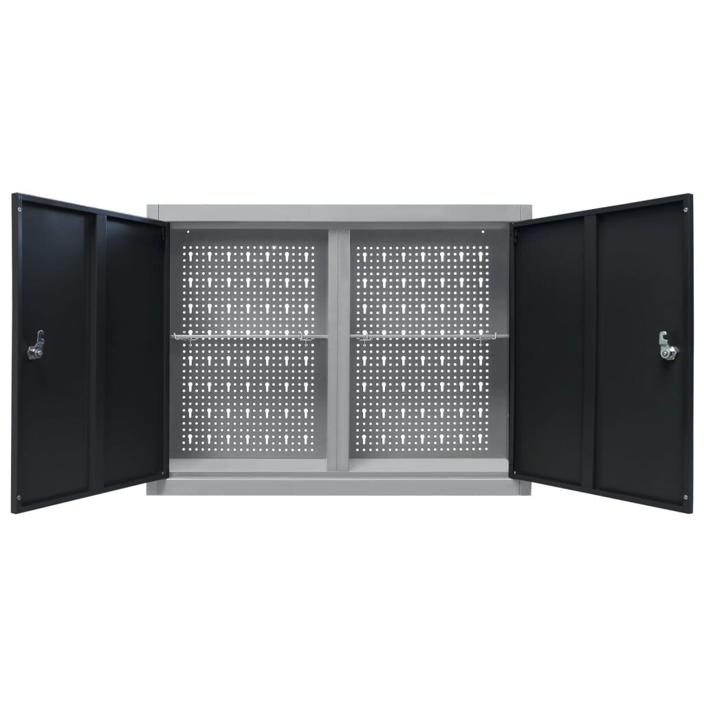 Carro Herramientas Taller Completo Armario De Herramientas De Pared  Industrial - 3 Puertas Con Llave, Estantes Ajustables Y Panel Perforado  (120x60cm) Armarios Resina, image size:1024x1024