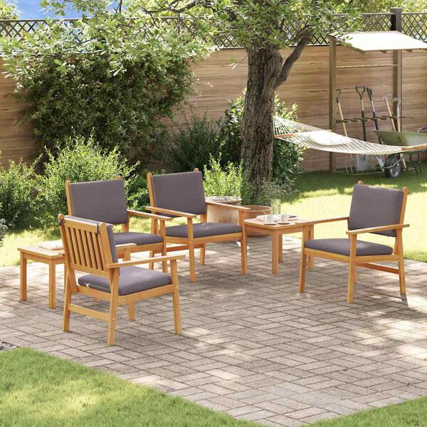 vidaXL Conjunto de sof&aacute;s de jard&iacute;n 6 pcs Marr&oacute;n