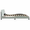 vidaXL Estructura de cama Dover terciopelo gris claro 200x200 cm