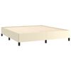 vidaXL Estructura de cama sin colch&oacute;n cuero sint&eacute;tico crema 180x200 cm