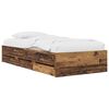 vidaXL Estructura de cama con almacenamiento Madera envejecida