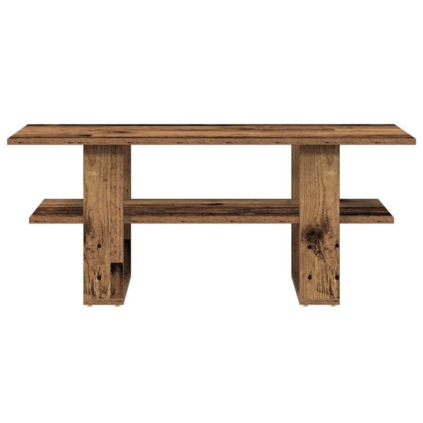 vidaXL Mesa de centro madera ingenier&iacute;a madera envejecida 102x55x42 cm