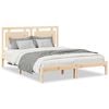 vidaXL Cama extralarga sin colch&oacute;n madera maciza 160x210 cm