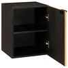 vidaXL Mueble de Cuarto de Baño Negro y dorado 38 x 33 x 48 cm