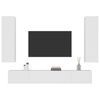vidaXL Set de muebles para TV 4 piezas madera contrachapada blanco