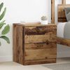 vidaXL Armario de Noche con caj&oacute;n 2 pcs Madera vieja 45 x 39 x 50cm