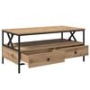 vidaXL Mesa de Caf&eacute; with Drawer Roble artisan 100 x 51 x 45 cm