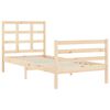 vidaXL Estructura de cama con cabecero madera maciza 100x200 cm
