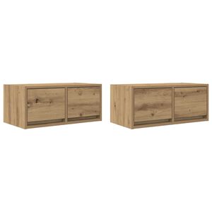 vidaXL Muebles para TV 2 uds madera roble artisan 60x31x25,5 cm