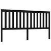 vidaXL Cabecero de cama madera maciza de pino negro 186x6x101 cm