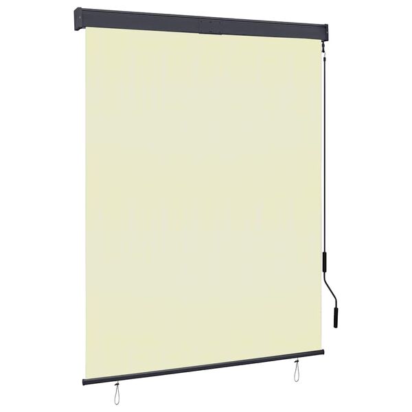 vidaXL Estor enrollable de exterior color crema 140x250 cm