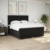 vidaXL Cama box spring con colch&oacute;n tela negro 180x200 cm