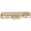 vidaXL Conjunto de sof&aacute;s de exterior 7 uds. y Beige