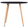 vidaXL Mesa de comedor MDF negro y color roble 90x73,5 cm
