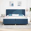 vidaXL Cama tipo Box Spring con colch&oacute;n Azul 200 x 200 cm tela