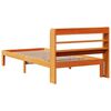 vidaXL Estructura de cama sin colch&oacute;n madera maciza marr&oacute;n 90x190 cm