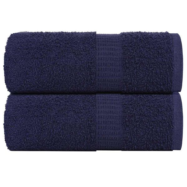 vidaXL Toallas de invitados FROGN 2 uds azul marino 30x50 cm 360 g/m&sup2;