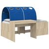 vidaXL Cama con t&uacute;nel 3 uds. Roble Sonoma y Azul Madera de ingenier&iacute;a