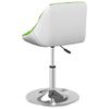 vidaXL Sillas comedor giratorias 2 unidades cuero sint&eacute;tico verde y blanco