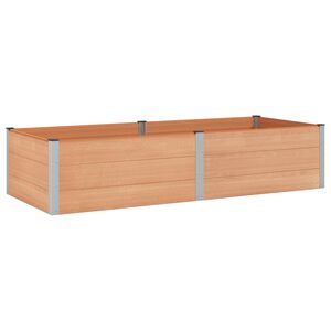 vidaXL Arriate elevado Marr&oacute;n 250 x 100 x 54 cm WPC y Aluminio