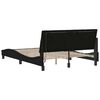 vidaXL Estructura de cama sin colch&oacute;n Hanko tela negro 140x190 cm