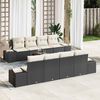 vidaXL Conjunto de sofás de jardín 9 pcs Negro ratán sintético