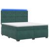 vidaXL Cama box spring con colch&oacute;n Verde oscuro 200 x 200 cm